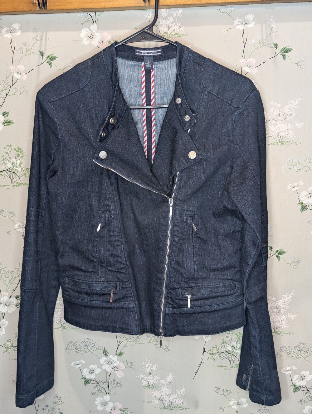 Tommy Hilfiger stretch denim jacket PTP: 18, L: 21
